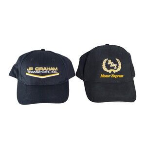 Motor Express JP Graham Transport. One Size Two Black Baseball Style Trucker Hat